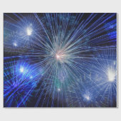 Cadeau papier d'emballage feu bleu (Plat)