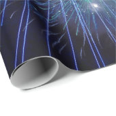Cadeau papier d'emballage feu bleu (Coin rond)