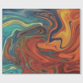 Cadeau papier d'emballage feu et glace (Plat)