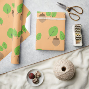 Cadeau Papier d'emballage Feuillage d'automne Temps autom