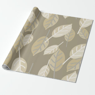 Cadeau papier d'emballage feuille à café