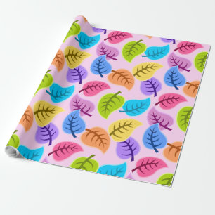 Cadeau papier d'emballage feuille arc-en-ciel
