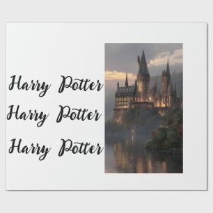 Cadeau Papier d'emballage feuille plate Harry Potter