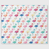 Cadeau Papier d'emballage - Flamant rose multicolore (Plat)