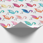 Cadeau Papier d'emballage - Flamant rose multicolore (Coin)