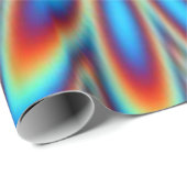 Cadeau Papier d'emballage - Fleur d'art psychédélique (Coin rond)