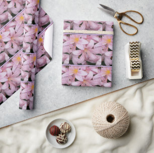 Cadeau Papier d'emballage Fleur de Belladone Rose