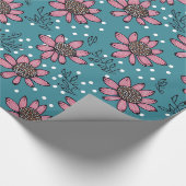 Cadeau Papier d'emballage fleur de style art autochtone (Coin)