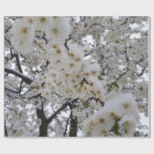 Cadeau Papier d'emballage Fleur enneigée (Plat)