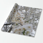 Cadeau Papier d'emballage Fleur enneigée (Déroulé)