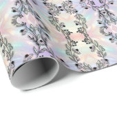 Cadeau Papier d'emballage fleur minimal (Coin rond)