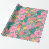 Cadeau Papier d'emballage fleuri (Déroulé)