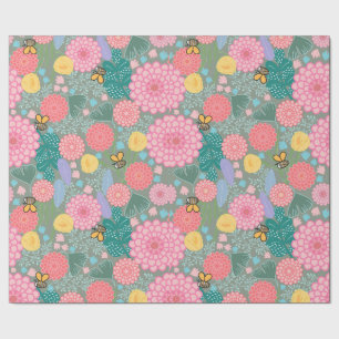 Cadeau Papier d'emballage fleuri