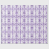 Cadeau Papier d'emballage fleurs blanches violettes (Plat)