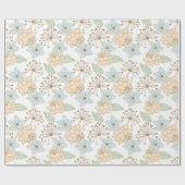 Cadeau papier d'emballage fleurs de printemps (Plat)