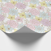 Cadeau papier d'emballage fleurs printanières (Coin)