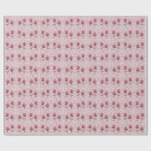 Cadeau Papier d'emballage Fleurs roses modernes (Plat)