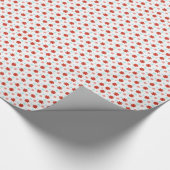 Cadeau Papier d'emballage fleurs rouges bleues et roses (Coin)