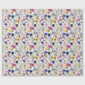 Cadeau Papier d'emballage Fleurs sauvages, Emballage flor (Plat)