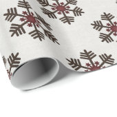 Cadeau Papier d'emballage flocon de neige (Coin rond)