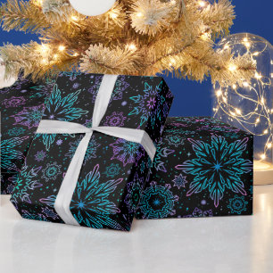 Cadeau Papier d'emballage "Flocons de neige"