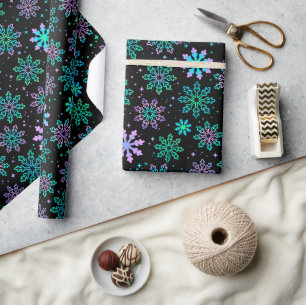 Cadeau Papier d'emballage "Flocons de neige"