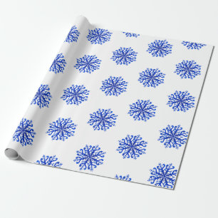 Cadeau Papier d'emballage Flocons de neige