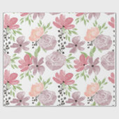 Cadeau papier d'emballage floral (Plat)
