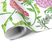 Cadeau Papier d'emballage floral (Coin rond)