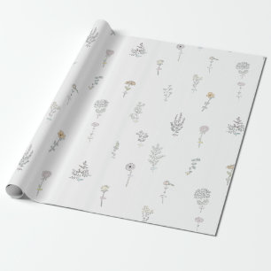 Cadeau Papier d'emballage floral à main