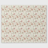 Cadeau Papier d'emballage floral Boho (Plat)