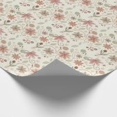Cadeau Papier d'emballage floral Boho (Coin)