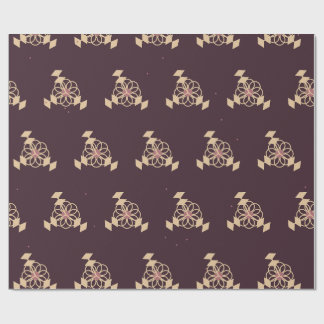 Cadeau Papier d'emballage floral botanique Oxblood