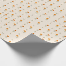 Papier d'emballage floral Cottagecore Marigold Gar