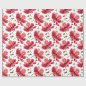 Cadeau Papier d'emballage floral d'aquarelle (Plat)