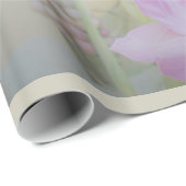 Cadeau Papier d'emballage floral en pastel (Coin rond)