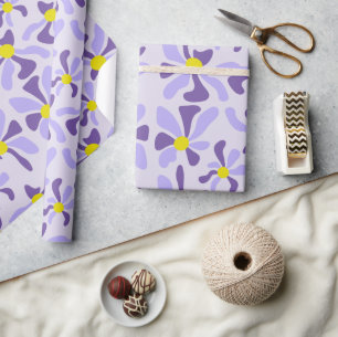 Cadeau Papier d'emballage floral lavande