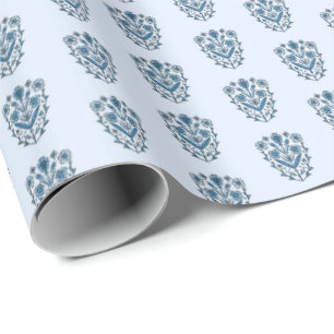 Cadeau Papier d'emballage floral orné