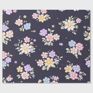 Cadeau Papier d'emballage floral pastel | Cottagecore vin