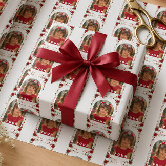 Cadeau Papier d'emballage floral Rose rouge