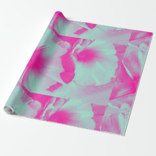 Cadeau Papier d'emballage floral violet clair