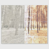 Cadeau Papier d'emballage forestier hanté (Plat)