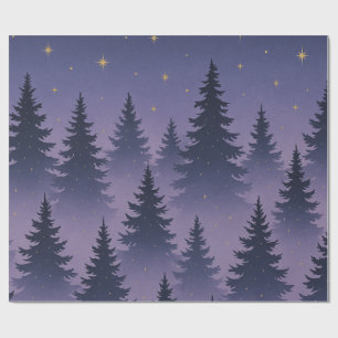 Cadeau Papier d'emballage Forêt de Minuit – Pinée Nuit Ét