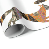 Cadeau Papier d'emballage Fox (Coin rond)