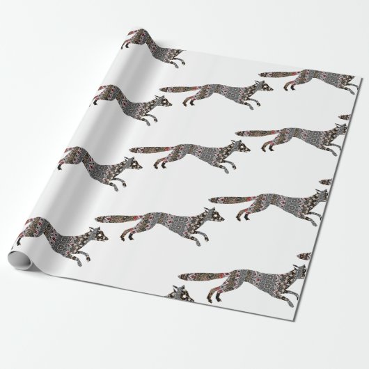 Cadeau Papier d'emballage Fox (Déroulé)