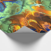 Cadeau papier d'emballage fractal spatial (Coin)