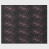 Cadeau papier d'emballage fractal violet (Plat)