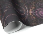 Cadeau papier d'emballage fractal violet (Coin rond)