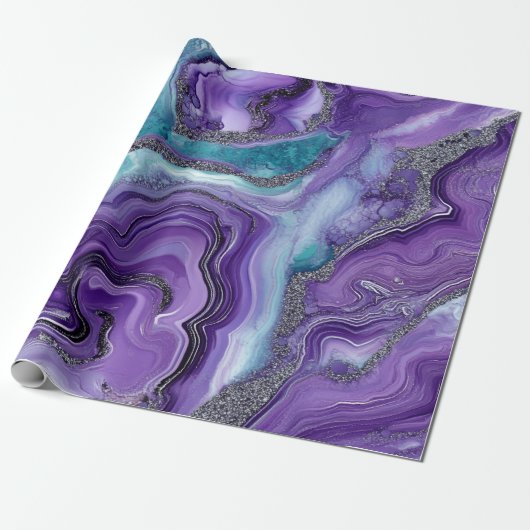 Cadeau Papier d'emballage géode (Déroulé)