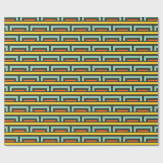 Cadeau Papier d'emballage géométrique moderne Aqua et Mou